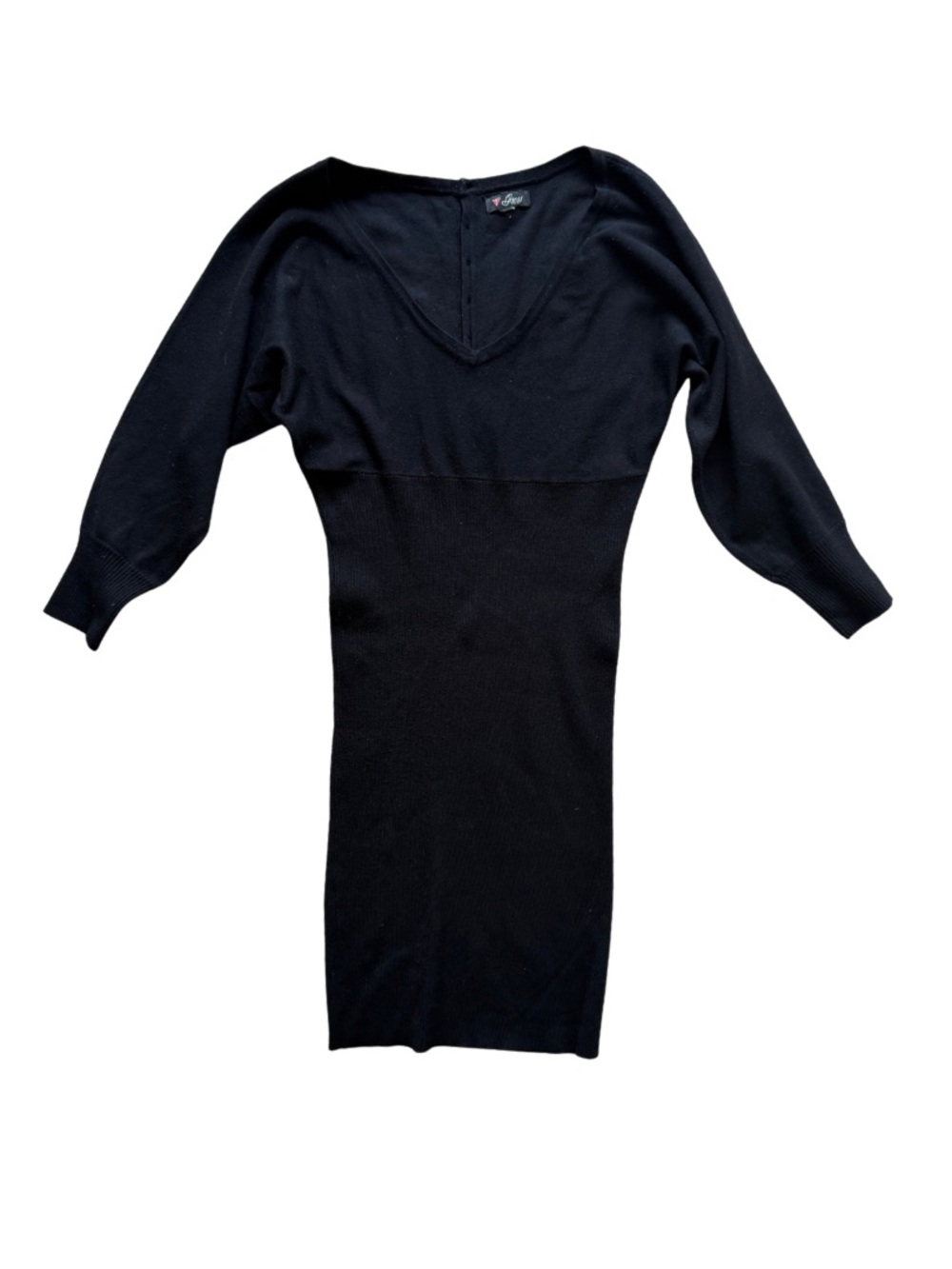 Guess Black V-Neck Knit Top